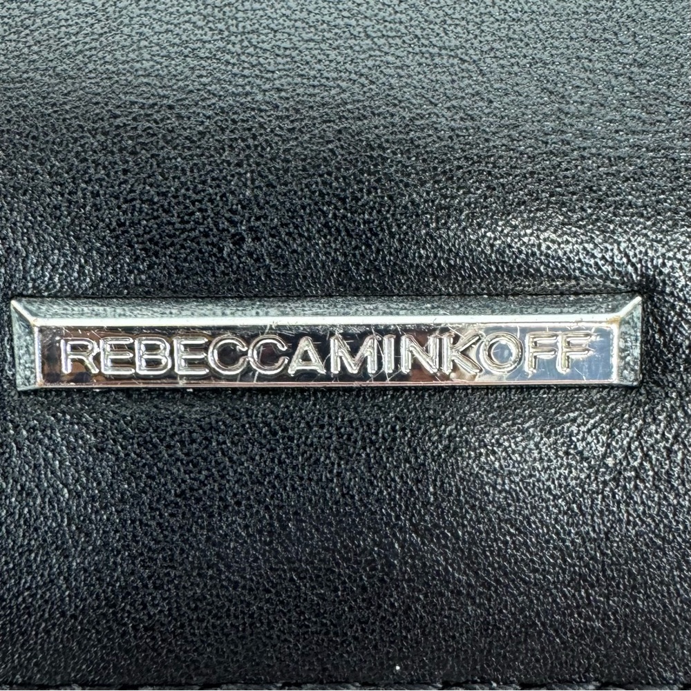 REBECCA MINKOFF Sofia Tassel Clutch Crossbody Handbag Black Leather orig $245 - Picture 15 of 16